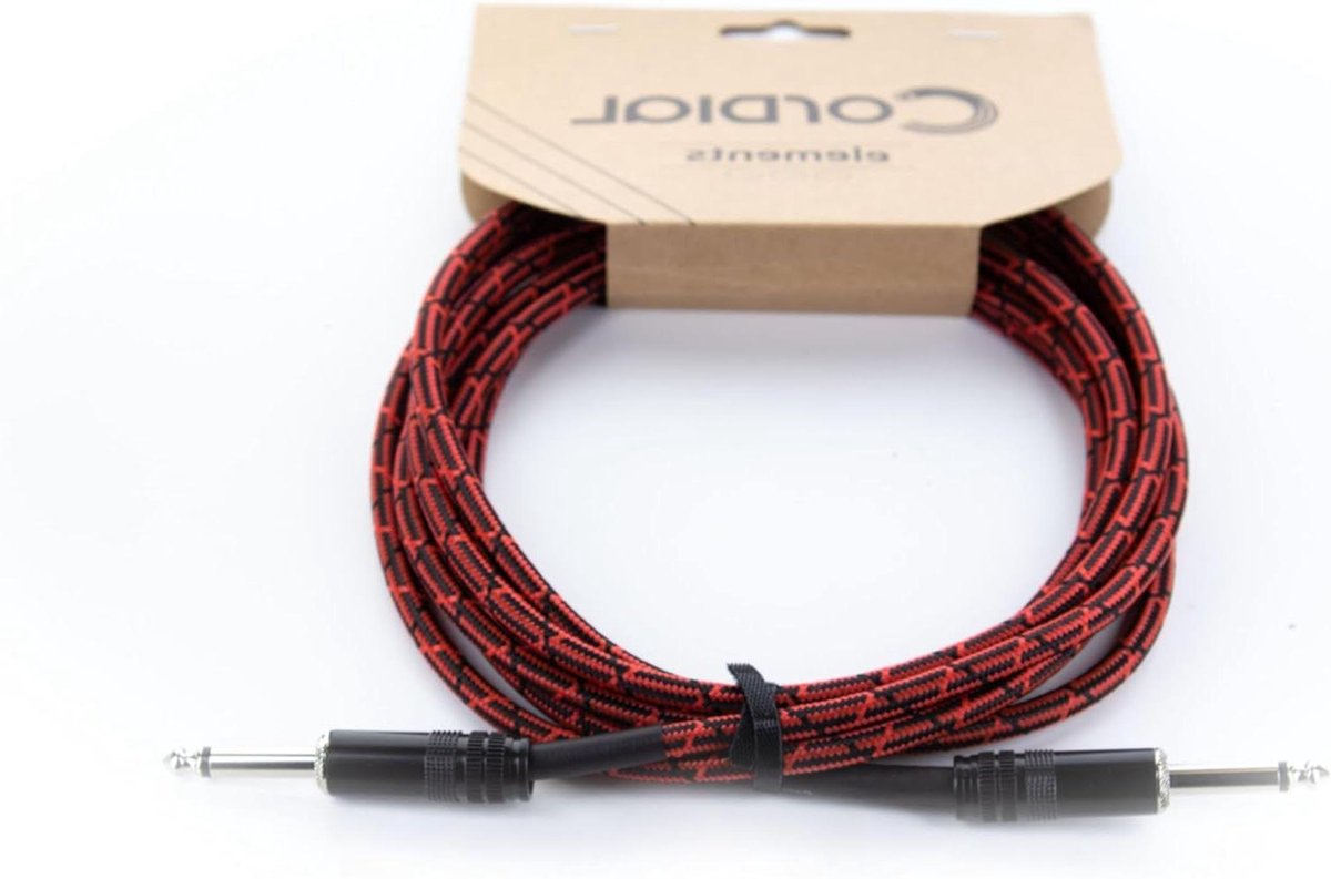 Gitaarkabel - Jack kabel - Muziek Maken - Tweed Ommanteling - 1.5 meter - Rood