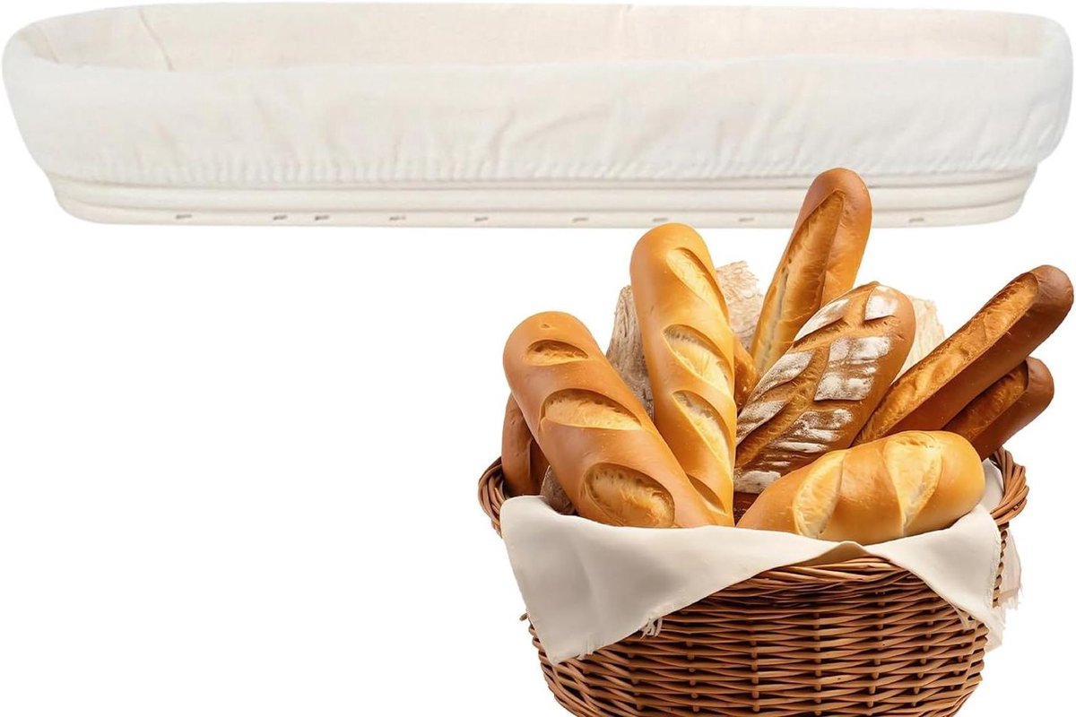 Brood Mand - Rijsmand Deeg - Brood Bakken - Handgemaakt Rotan - 34-54 cm - Natuurlijk