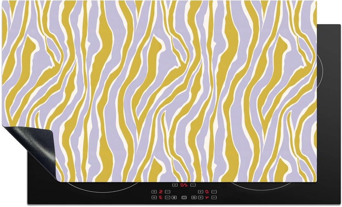 Inductie Beschermer - Kookplaat Afdekplaat - Extra Werkruimte - Unieke Fotoprint - 91x52 cm - Zebra