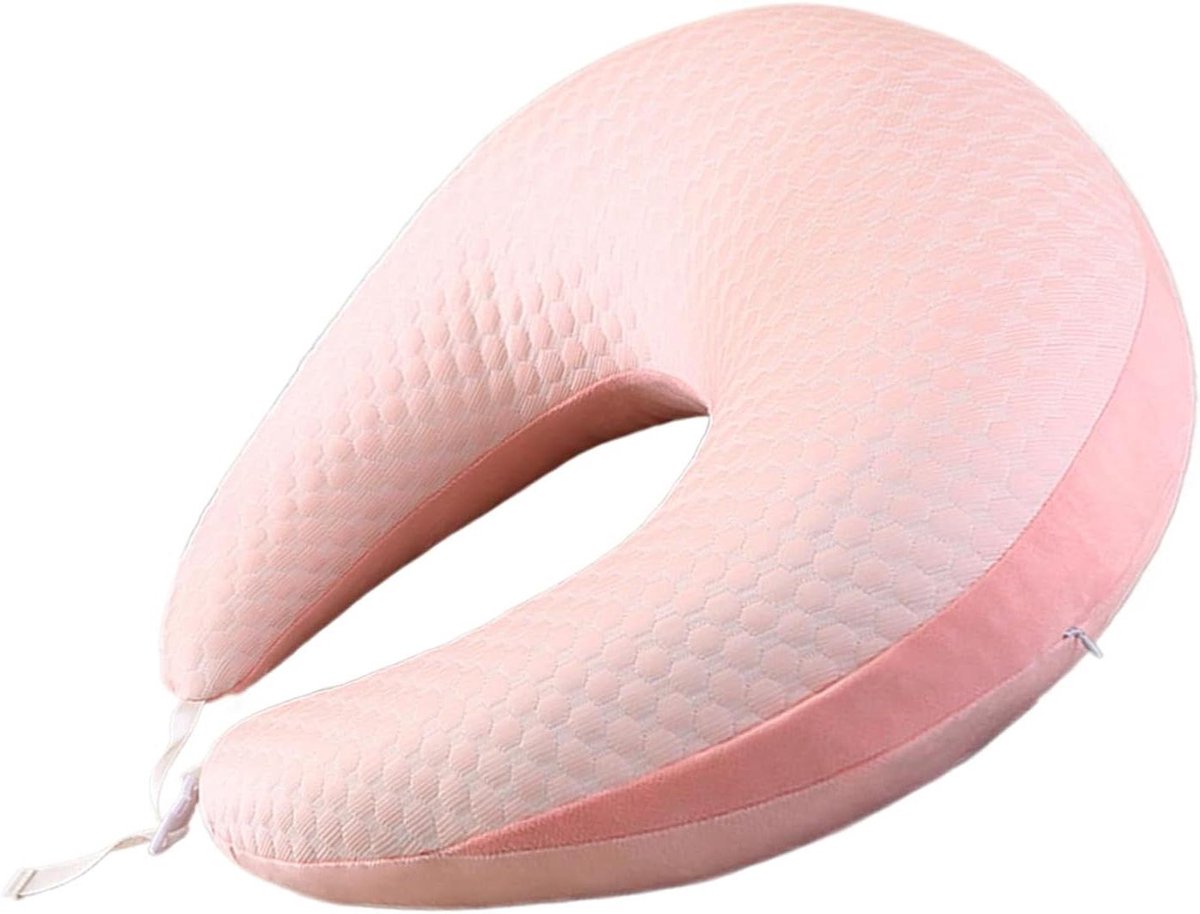 Leeskussen - Schootkussen Armsteun - Comfortabel Lezen - Afneembare Hoes - 60x55x20 cm - Roze