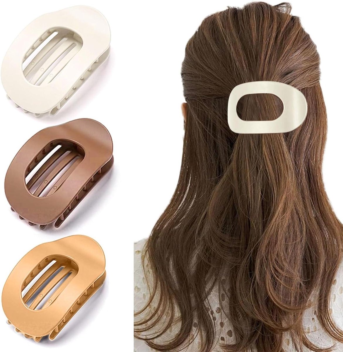 Platte Haarclips - Klemmen voor Haar - Haar Stylen - Antislip Ontwerp - 22 x 11 x 23 cm - Mat