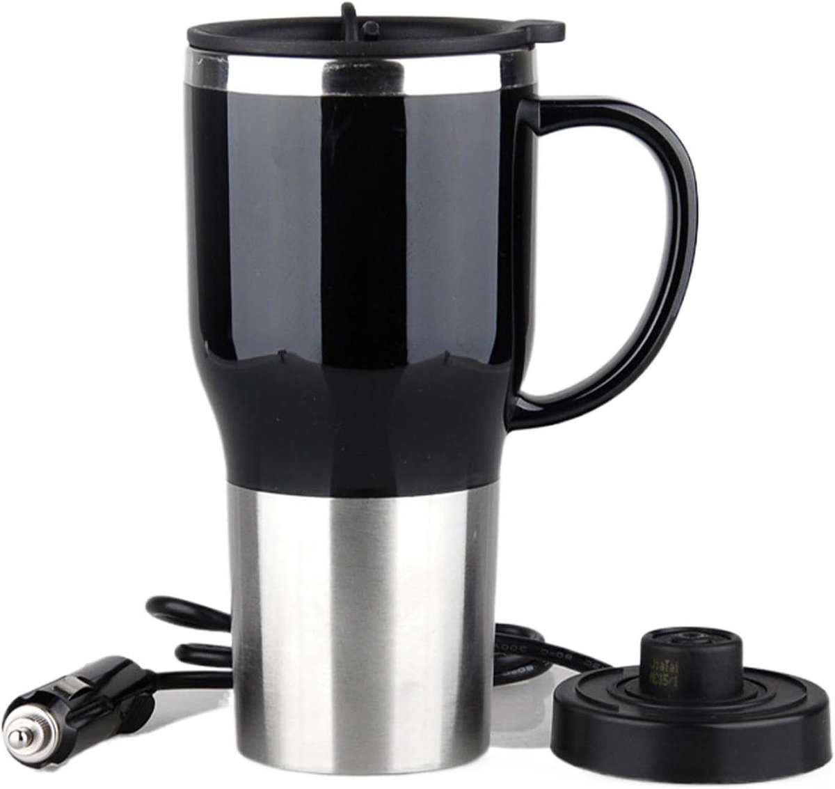 Auto Waterkoker - Reisbeker Verwarming - Warme Drankjes Onderweg - Snelle Verwarming - 450 ml - Zwart