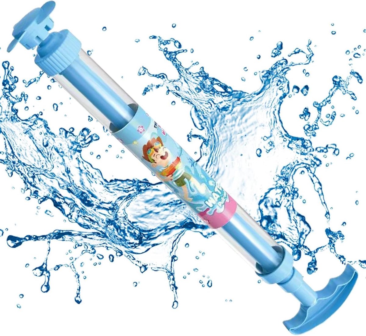 Waterspuit Voor Kinderen - Waterkanon Zomer - Zwembad Spellen - Groot Reservoir - 44 cm - Blauw – foto 5