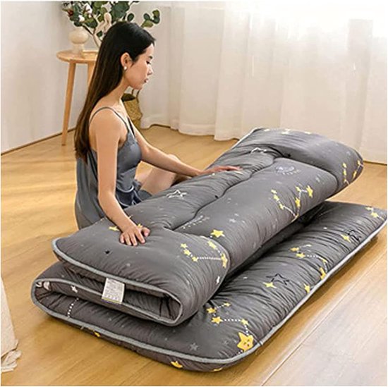 Japanse Tatami Mat - Vloermatras Futon - Comfortabel Slapen - Ademend Katoen - 2 x 9 Meter - Marineblauw — afbeelding 3