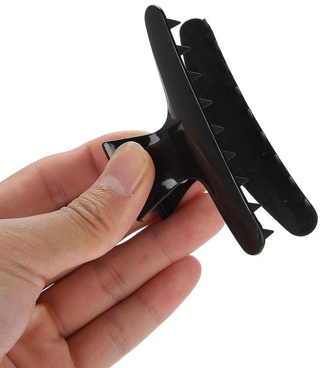 Dailygoody - Kappersgereedschap - Haarclip - Duurzaam en eenvoudig te bedienen - Zwart - Salonclips - Perfect voor kappersvrouwen - 12 stuks