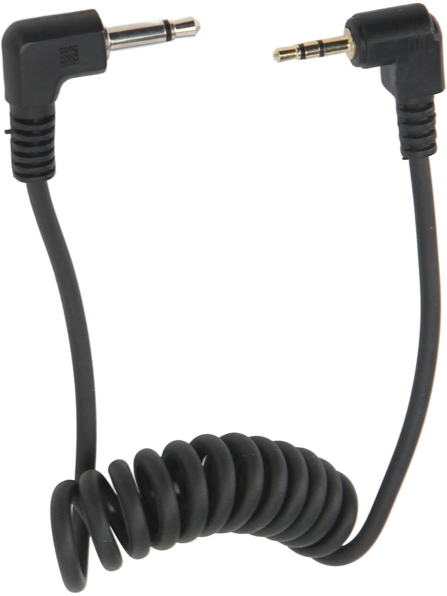 Dailygoody - Afstandsbediening sluiterkabel - Camera-afstandsbediening - Perfecte metgezel - 2,5 mm naar 3,5 mm - Verguld - Geschikt voor flitstrigger
