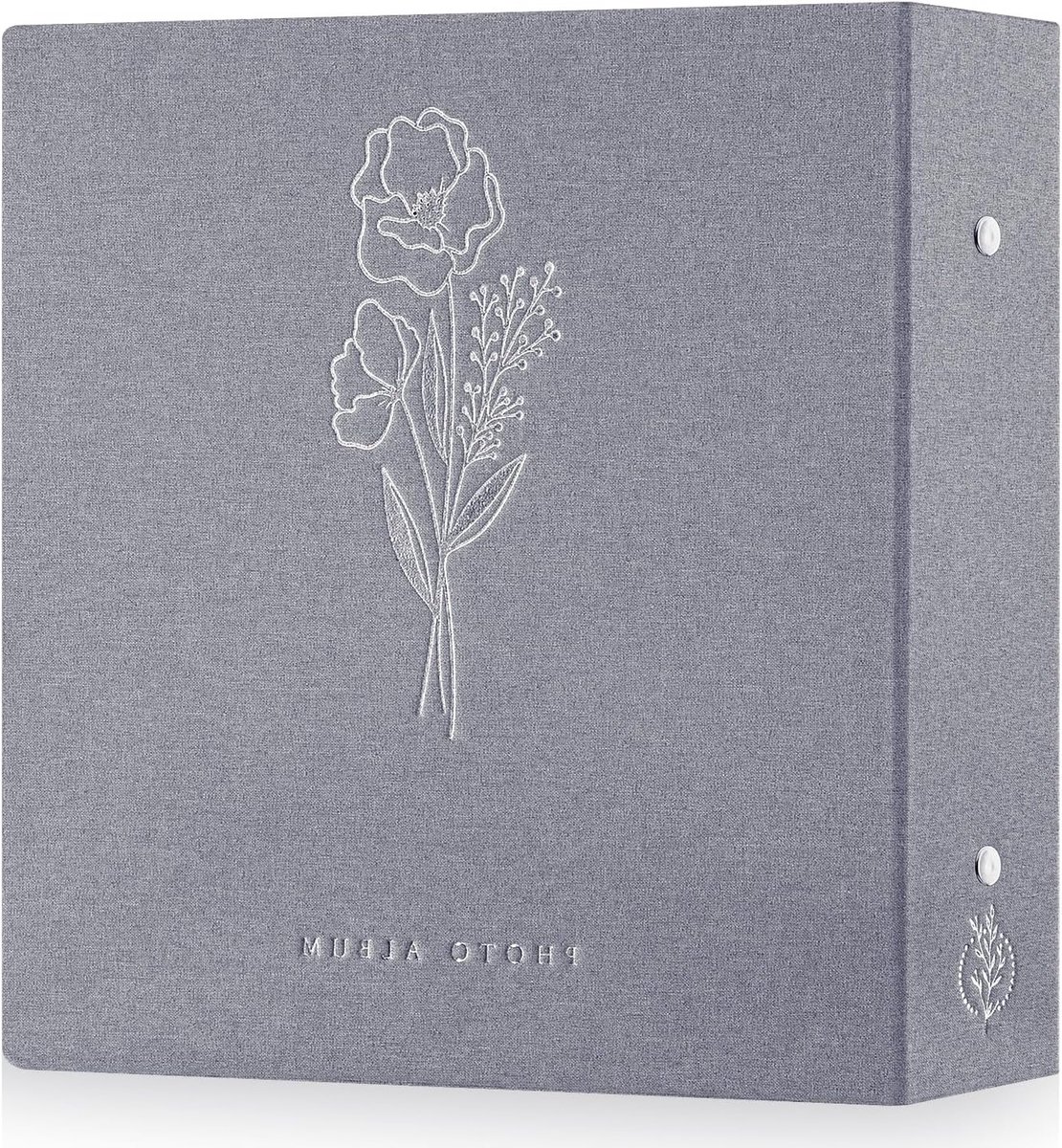 Fotoalbum voor 1000 foto's, 11x15 cm, Luxe linnen foto boek voor kinderen, Geschikt voor horizontale en verticale afbeeldingen, Grijs