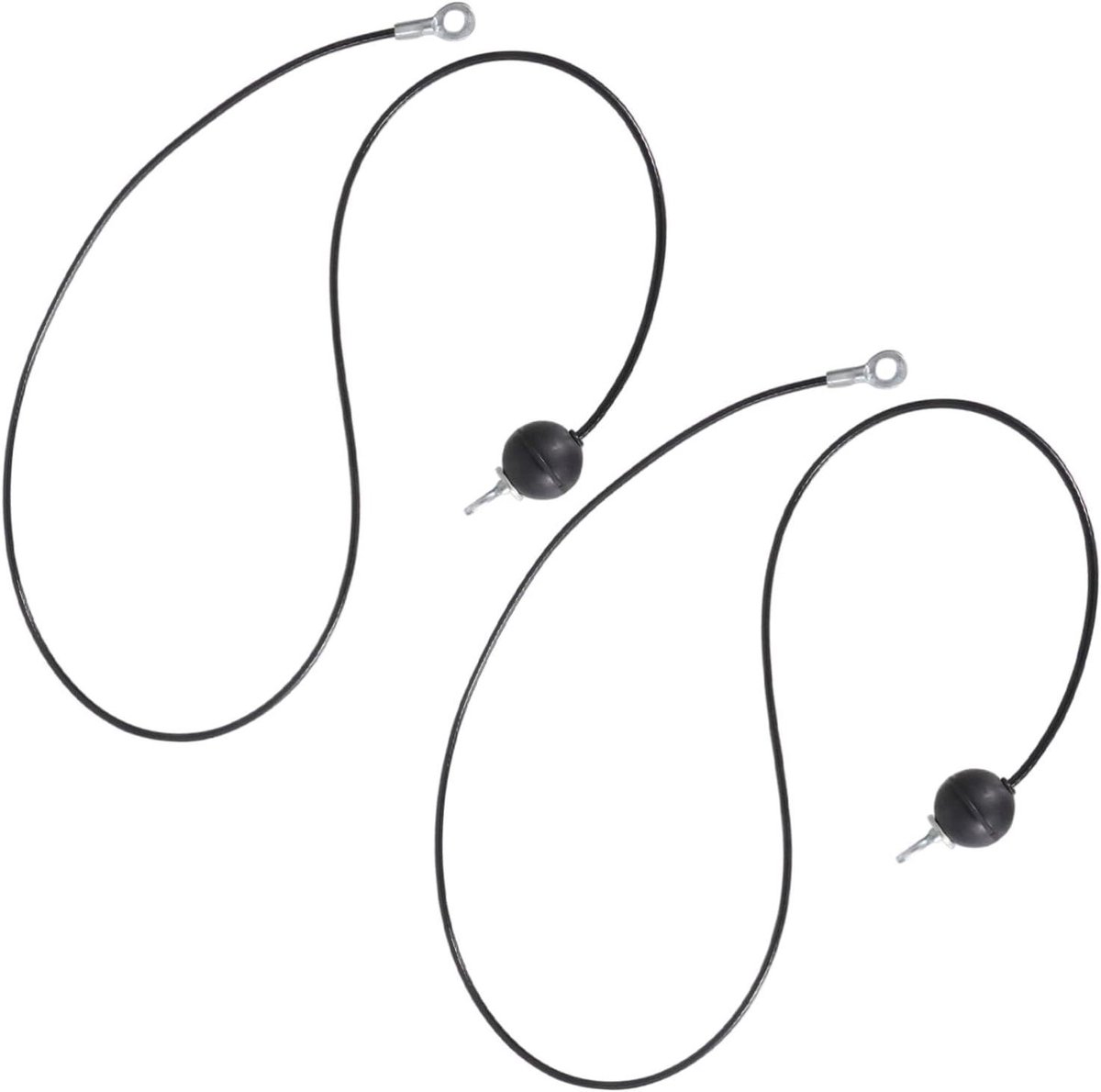 Fitness Kabel Vervanging - Stalen Kabel Set - Thuis Fitness Uitbreiding - Geluidsarme Coating - 140 cm Lengte - Zwart