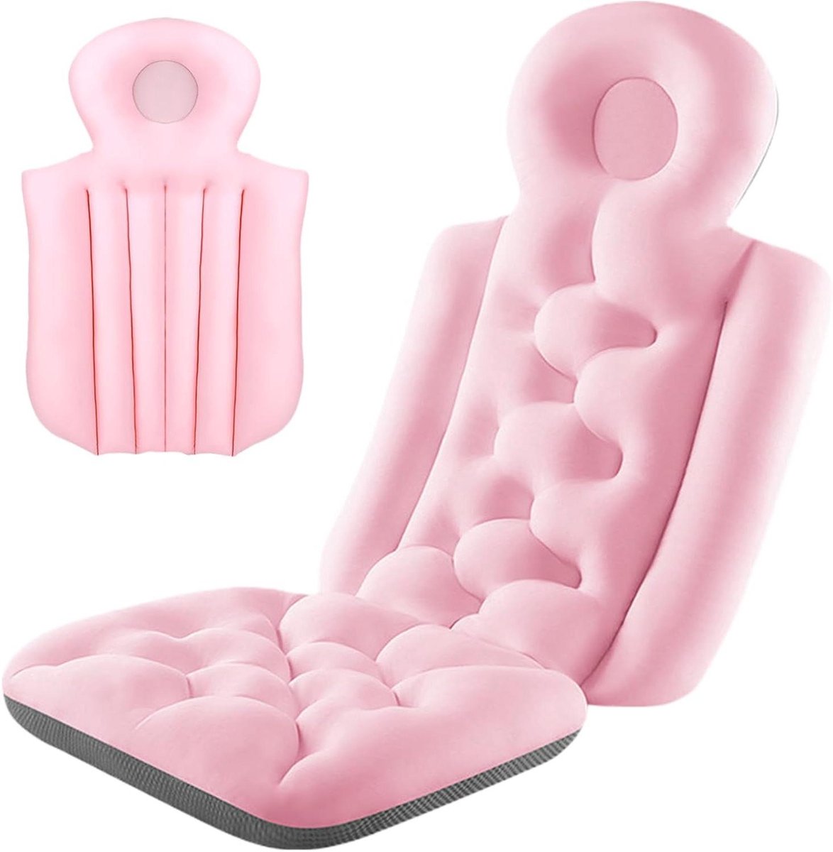 Badkussen - Spa Kussen - Ontspanning in bad - Volledige lichaamssteun - 40 x 93 cm - Roze