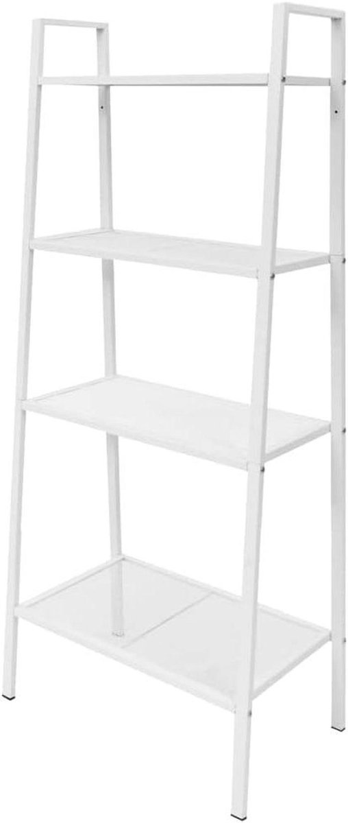 Ladder Boekenkast 4 Niveaus Metaal Wit