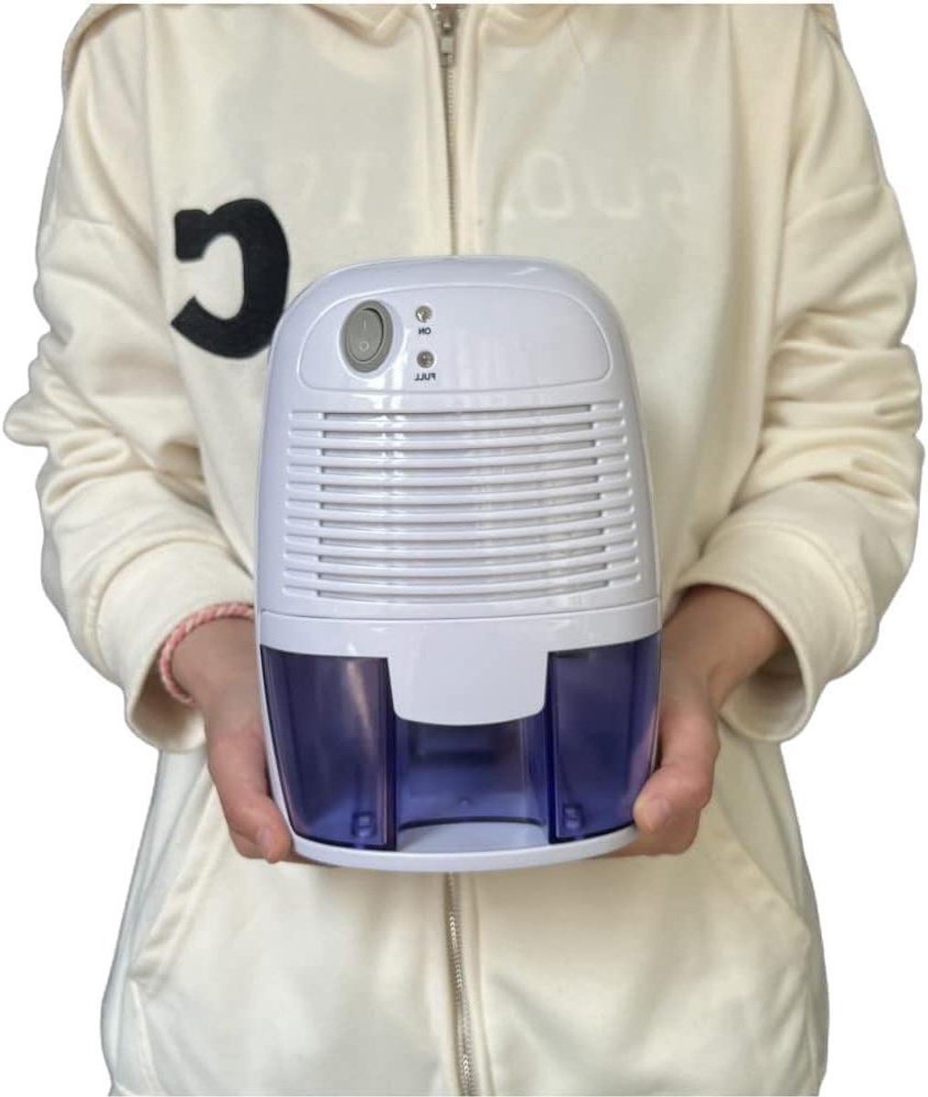 Kleine Luchtontvochtiger - Vochtvreter Compact - Vocht Bestrijden - Thermo-elektrische Technologie - 500 ml Tank - Wit