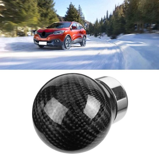 Pookknop Carbonfiber - Versnellingspookkop Stick - Auto Interieur Upgrade - Universele Pasvorm - 8-12mm - Zwart — afbeelding 3