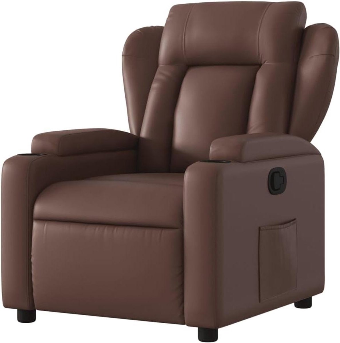 Relaxstoel - Leunstoel Fauteuil - Ontspannen Thuis - Handmatige Ligfunctie - 77 x 945 x 100 cm - Bruin