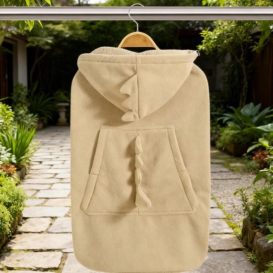Draagzakhoes met capuchon - Baby winterdeken - Buiten beschermen - Vlekbestendig en zacht - 35 x 25 x 5 cm — afbeelding 3