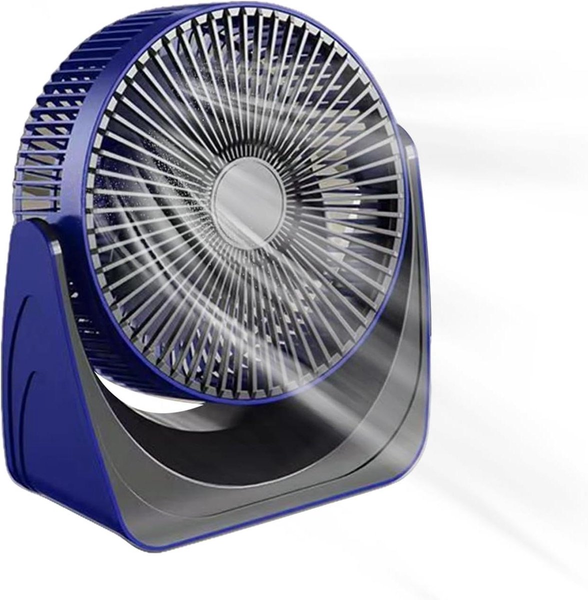 Compacte bureauventilator - Stille tafelventilator - Persoonlijke koeling - Modulaire prestaties - 22.5 cm hoogte - Blauw