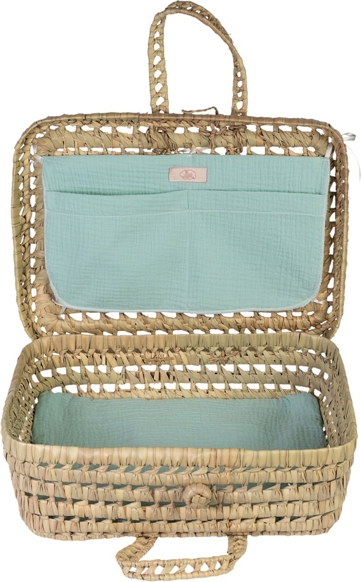 ASI DREAMS Poppen Accessoires - Poppen Reiskoffertje - Little Así Zachtgroen