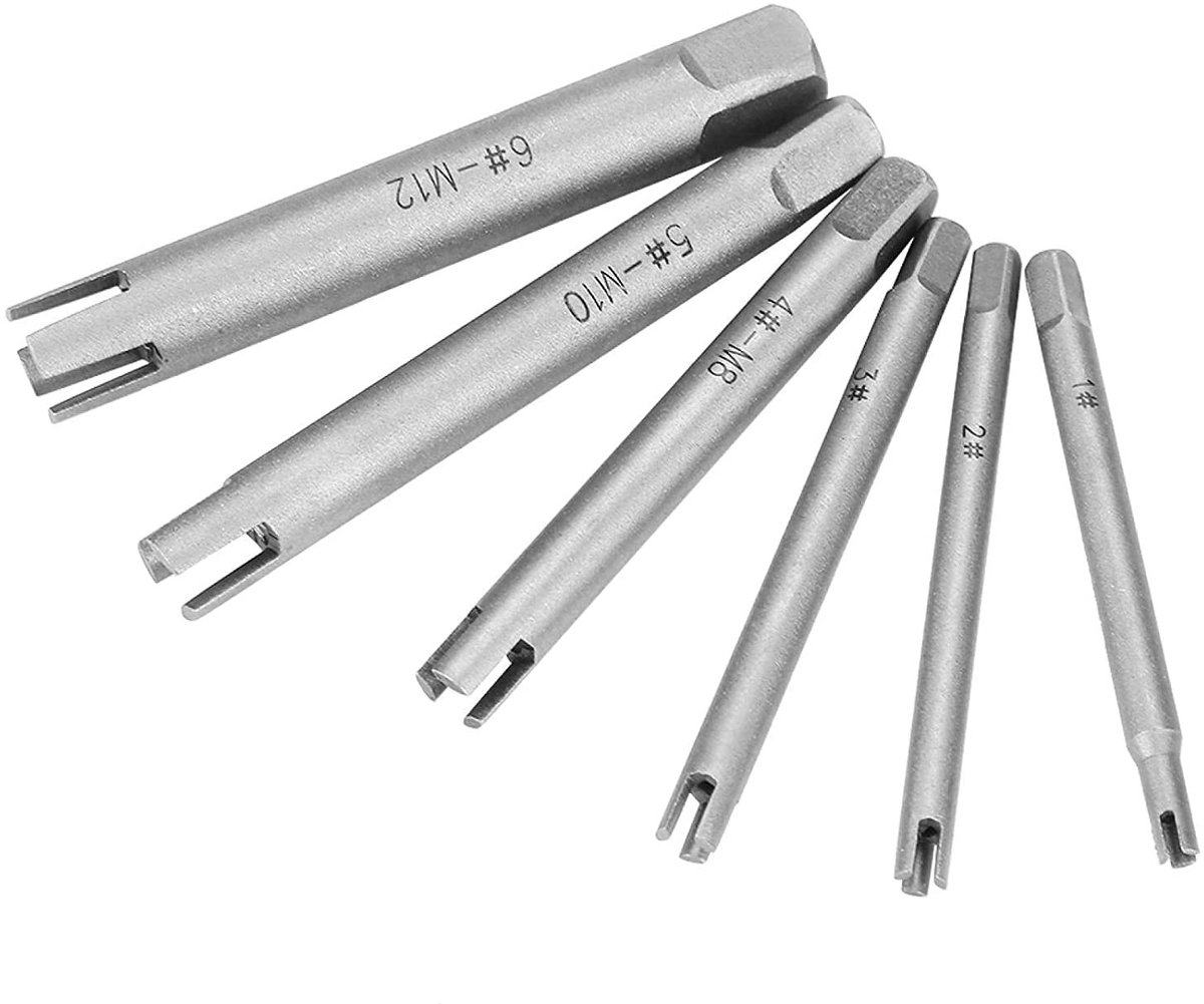 Dailygoody - OmGoods - Dailygoody - Tap Extractor - Schroef Extractor Set - 6 Delig - Staal Gebroken Hoofd - Multi-Spline Extractoren - Geschikt voor Diverse Schroeven