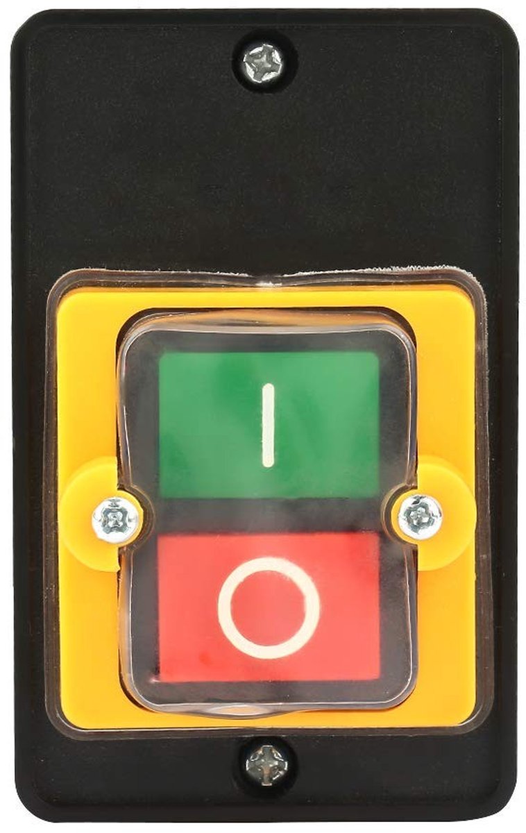 Dailygoody Schakelaar - Waterdichte Drukknop - 220V/380V - 10A - Motorbesturing - Geschikt voor Industrie - Compact formaat