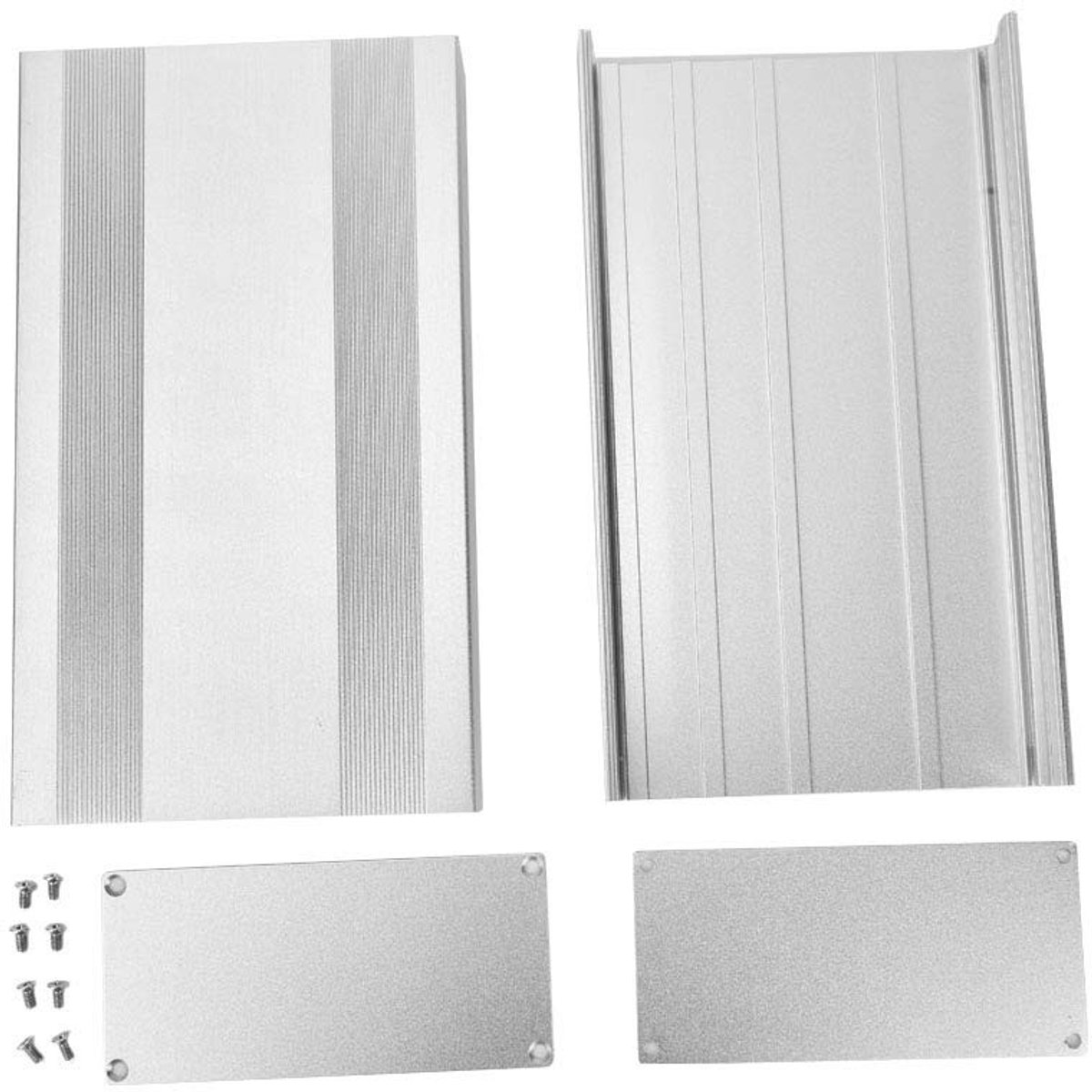 Dailygoody - Solidchoice - Dailygoody - Elektronische behuizing - Aluminiumlegering - Duurzaam en stijlvol - Zandstralend zilver - Voor PCB-bord - Geschikt voor DIY-project