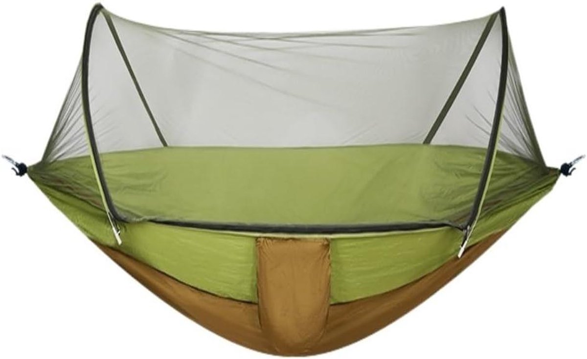 Kampeerhangmat - Draagbare hangmat - Buiten ontspannen - Met mesh voor ventilatie - Voor 1-2 personen - Veelkleurig