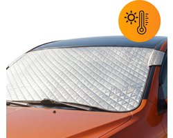 R2B Zonnescherm Auto Voorruit - 100 x 145 cm - 4 Laagse Bescherming - Geschikt als Anti-Vries Deken Auto - Zonwering Auto Voorruit - Zonwering Raam - Auto Zonnescherm