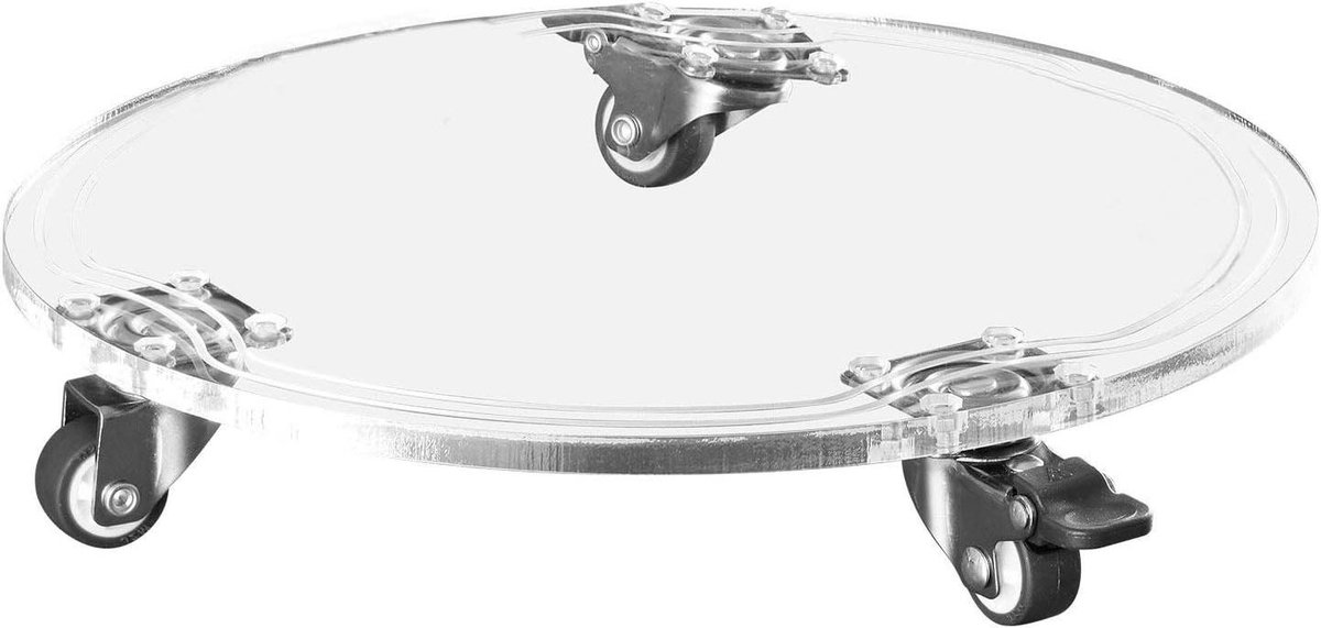 Mobiele Plantenstandaard - Rolplantenkar - Planten Verplaatsen - 360 Graden Wielen - Tot 36cm Diameter - Acryl