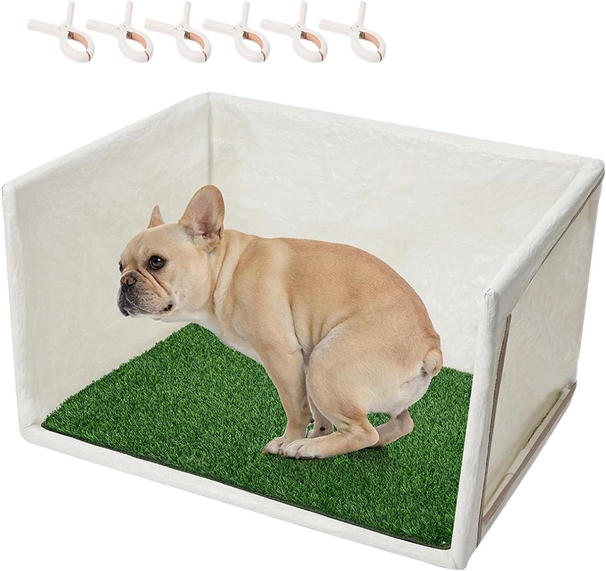 Puppy Toiletbox - Hondenpotje Trainingsbak - Zindelijkheidstraining Hond - Afneembare Waterdichte Plank - 41.5 x 21.5 x 14.1 cm