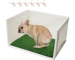 Puppy Toiletbox - Hondenpotje Trainingsbak - Zindelijkheidstraining Hond - Afneembare Waterdichte Plank - 41.5 x 21.5 x 14.1 cm