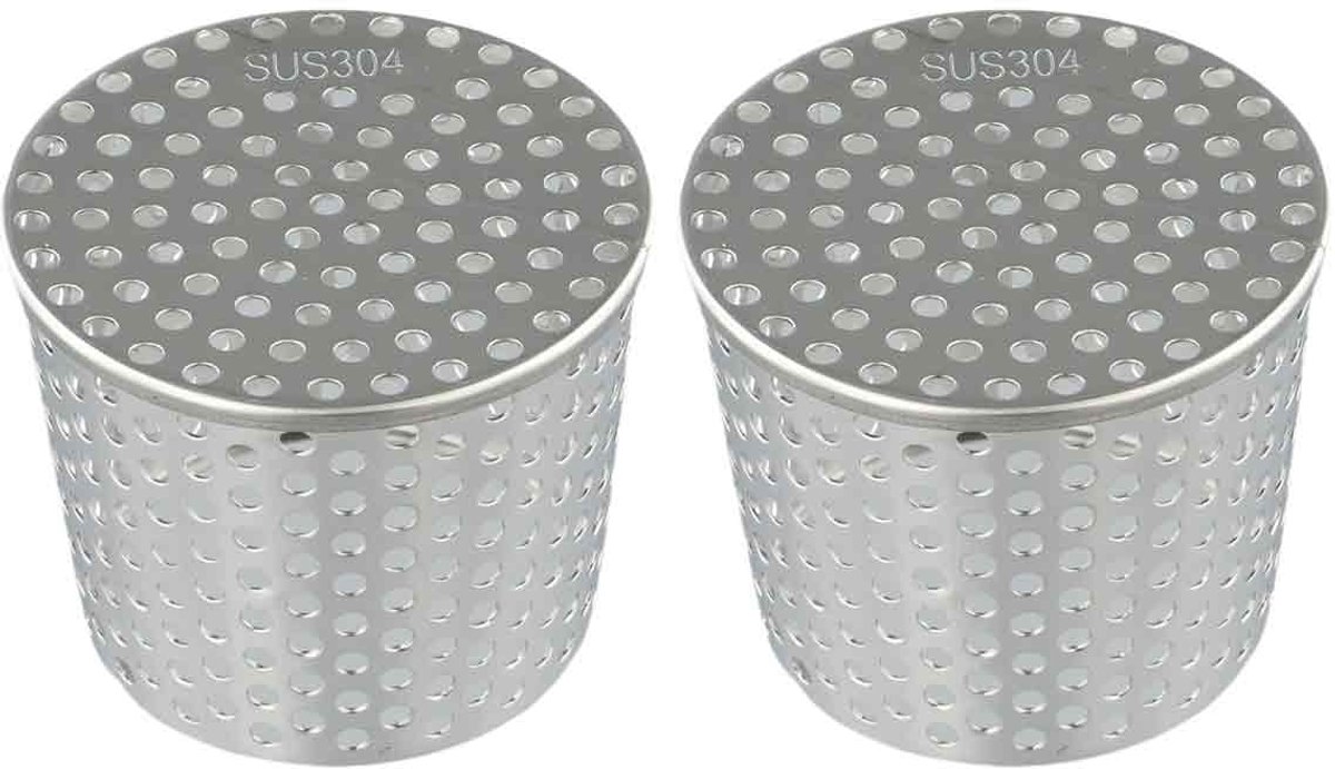 2 stuks RVS Dakgootfilters – Bladvangers Ø 85–100 mm – Roestvrijstalen Gootfilter met Fijn Mazennet – Anti-Blad & Anti-Verstopping Gootbescherming