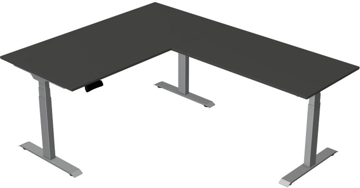 Kerkmann Elektrisch Zit-Sta Hoekbureau Move New Base 160x200 cm – Antraciet