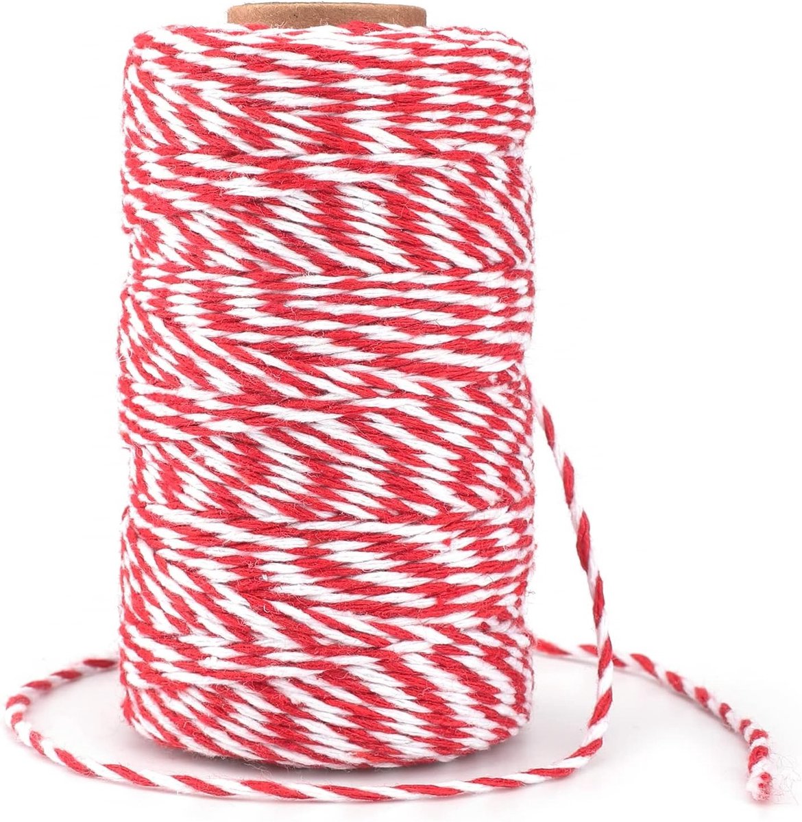 Katoenen Touw voor Cadeauverpakking - 2mm Dikte, 100m Lang, Perfect voor Feestdagen, Kerstdecoratie en DIY Projecten