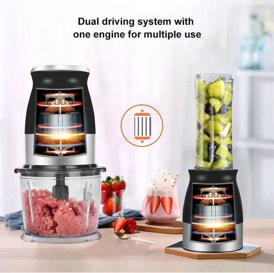 VIEMAE Blender to go - Mini blender - Blender draagbaar - Blender smoothie - Portable blender - 3-in-1 - 600mL - BPA-vrij - 500W — afbeelding 3