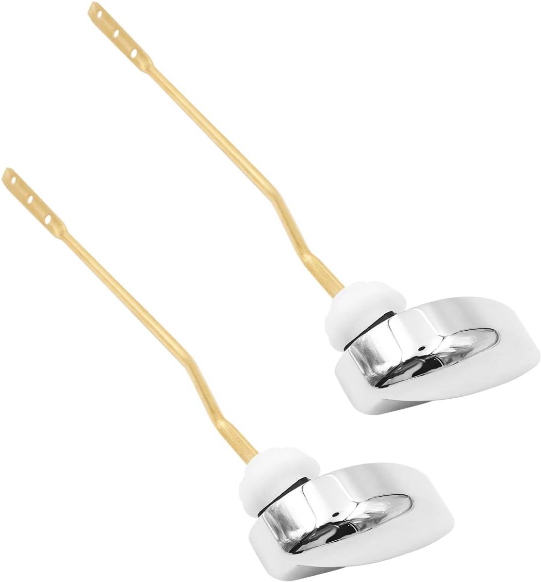 2-Pack Universele Zijmontage Toilet Handle Tank Spoelknop Vervangingshandgrepen voor de Meeste Toiletten