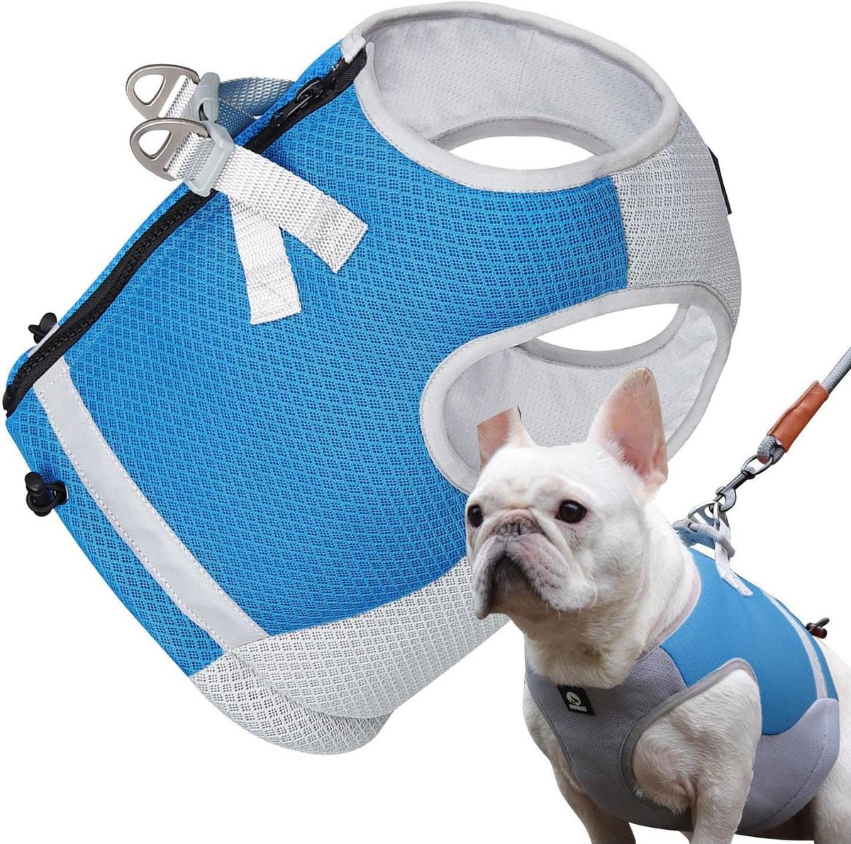 Honden Koelvest - Honden Vest - Hitte Voorkomen - 3-Laags Koelstof - Verstelbaar - Blauw