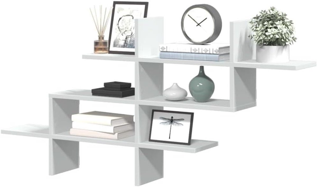 Zwevend Wandrek - Decoratie Plank - Woonkamer Inrichten - Sterk Houtmateriaal - 1245 x 18