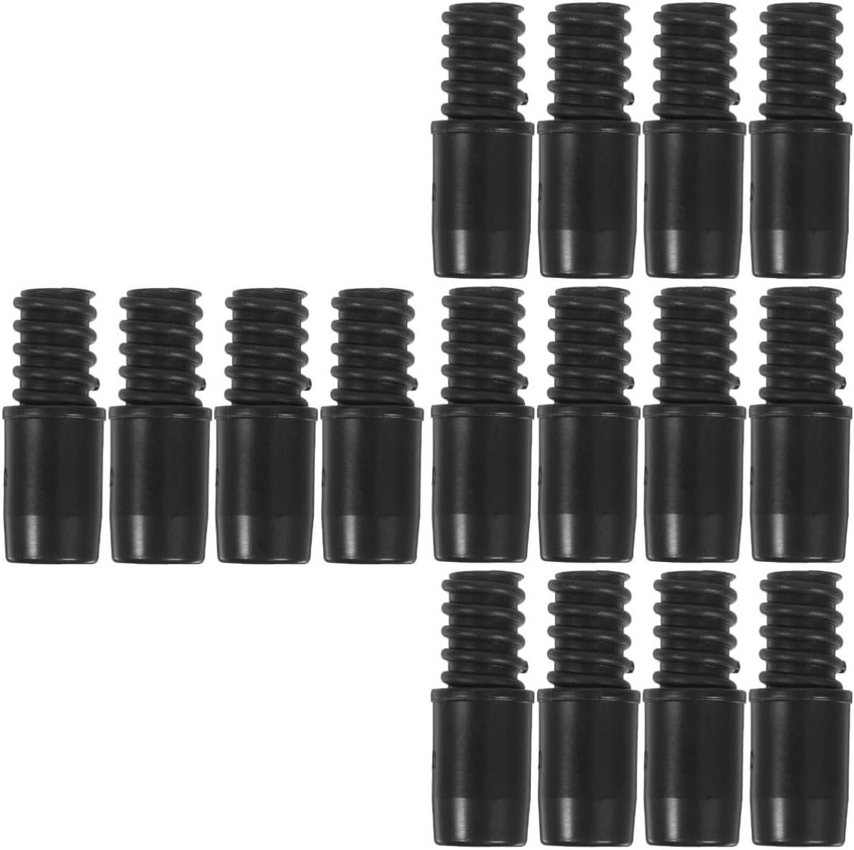 Dweil Hoofd Reparatie Set - Dweilsteel Adapter - Huishoudelijk Schoonmaken - Klinknagel Ontwerp - 4 Stuks - Zwart