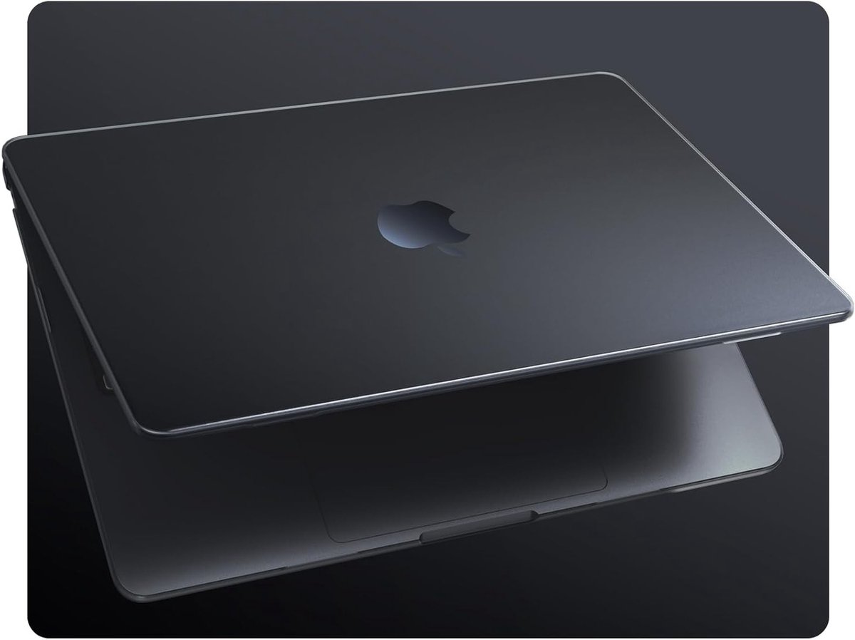Ultra Dunne Beschermhoes voor MacBook Air 13 inch - Krastbestendige Snap Hard Case in Mat Zwart voor A3449, A3240, A3113, A2681 - Geschikt voor 2022-2026