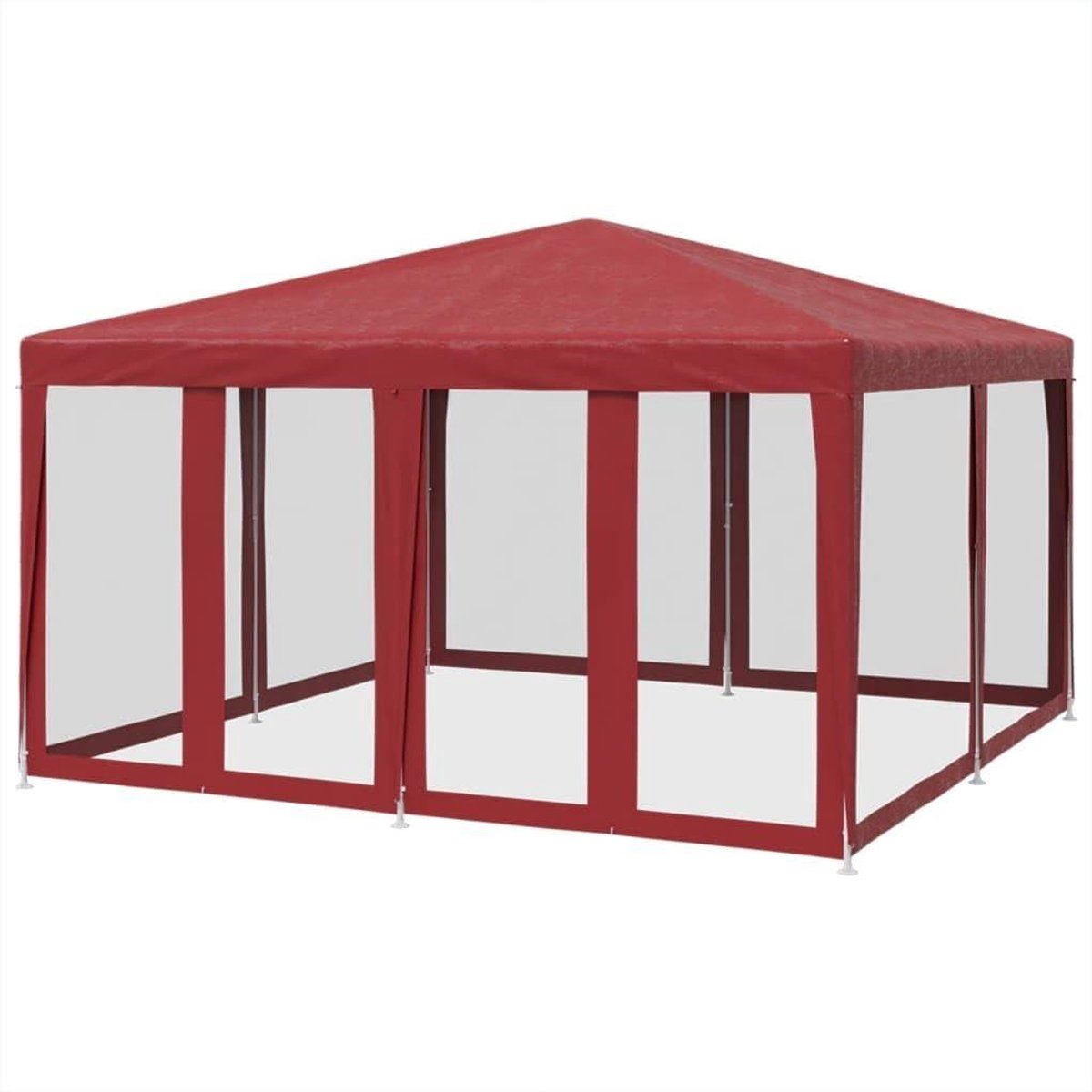 Partytent HDPE - Feesttent Paviljoen - Outdoor Evenementen - Waterdicht HDPE Dak - 4 x 4 meter - Rood