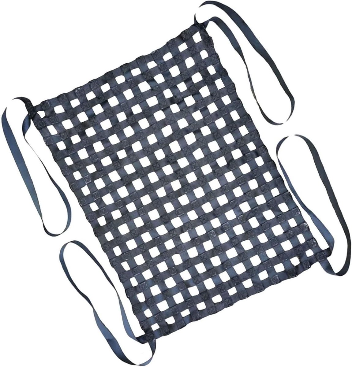 Hefnet Vracht - Hijszak Nylon - Ladingen Verplaatsen - Scheurweerstand Polyester - 1 x 1M Mesh 10cm - Zwart