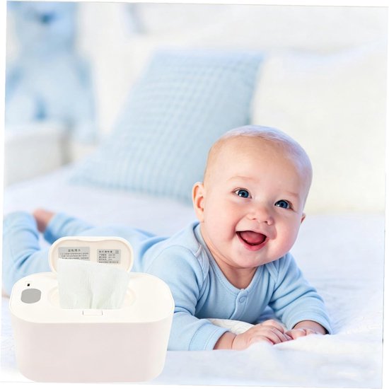 Babydoekjes Verwarmer - Doekjes Dispenser - Baby Comfort - Draagbaar Opladen - 20.5 x 13 x 11.5 cm - Wit — afbeelding 2