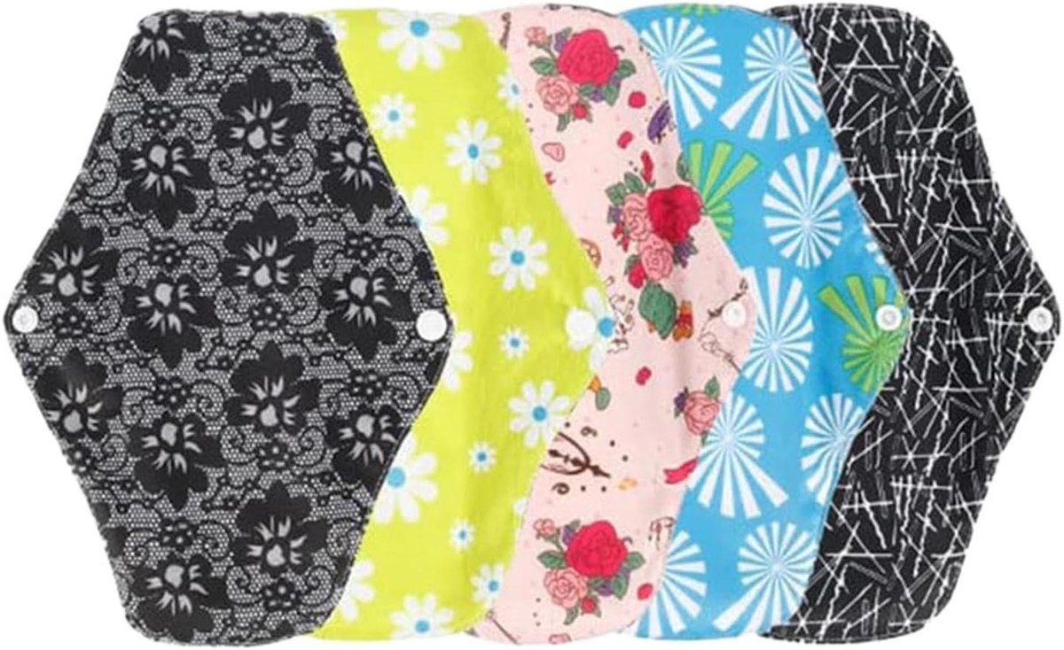 Stoffen Inlegkruisjes - Wasbare Pads - Menstruatie Bescherming - Lekvrije Nachtbescherming - 5 stuks - Niet gespecificeerd