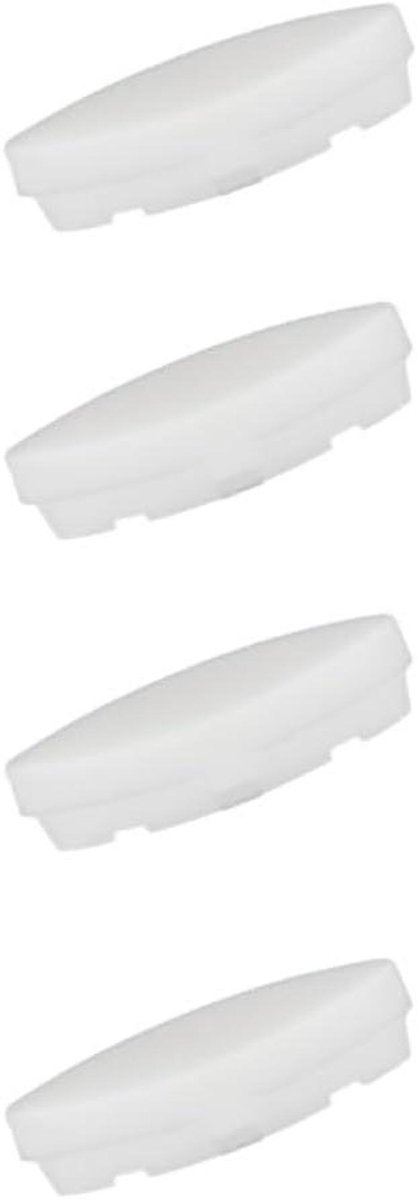 Toiletbril Bumpers - Toiletbril Dempers - Geluid Verminderen - Antislip PP Basis - 2.4 x 7.2 x 1.1 cm - Wit