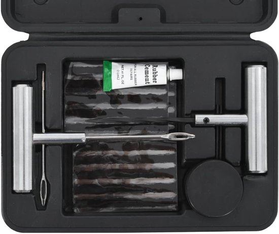 Autoband Reparatie Set - Bandenreparatie Kit - Lekke Band Herstellen - 27 Delig - 20 Strips - Zwart — afbeelding 4