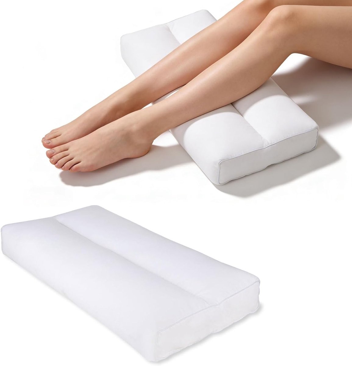 Ergonomisch Kniekussen voor Zijslapers, 10 cm Hoog, Zacht Microfiber Kussen met Hoes, Ondersteuning voor Comfortabel Slapen en Rugpijn Verlichting