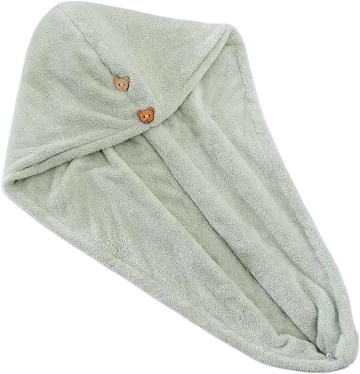 Droogkap Haar - Absorberende Mut - Snel Haar Drogen - Zacht Absorberend - Talla Única - Groen