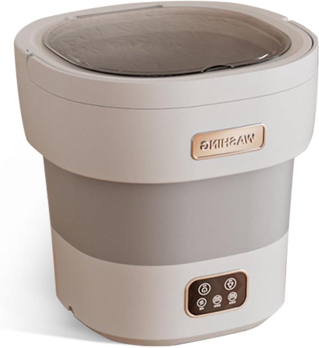 Kleine wasmachine Opvouwbaar apparaat Reis en wonen Ruimtebesparend ontwerp 12 liter capaciteit Grijs