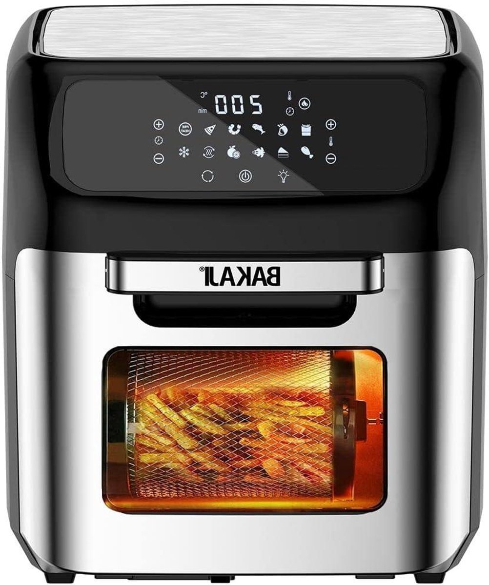 Heteluchtfriteuse - Airfryer Oven - Gezond Koken - 12 Programma's - 12 Liter - Zilver