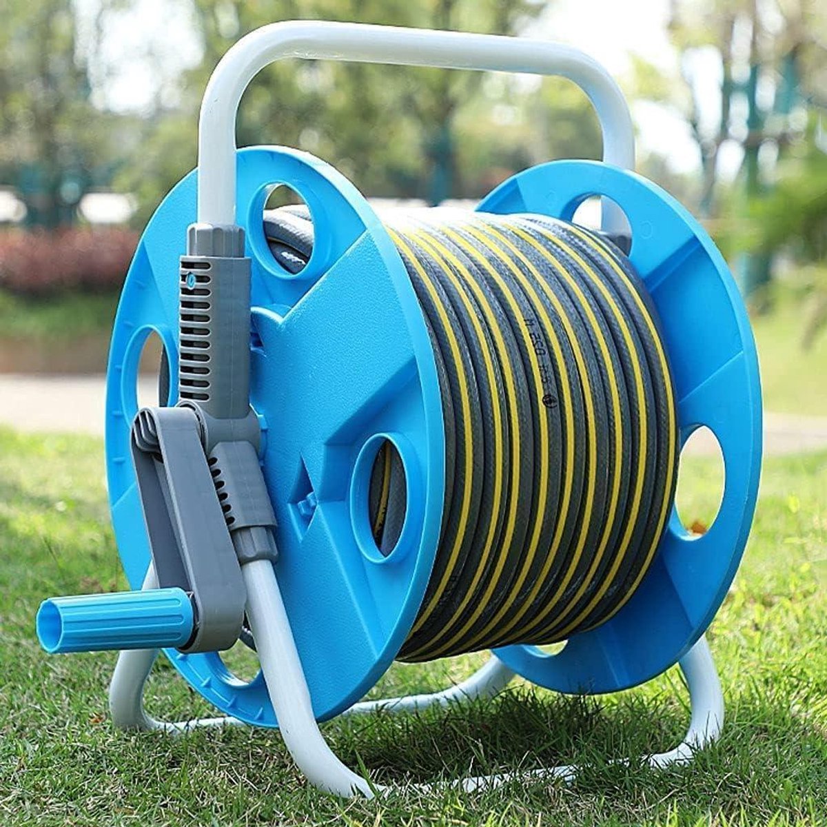 Slanghaspel Wagen - Slanghouder Tuin - Tuin Bewateren - Inklapbare Slinger - Tot 50 Meter - Zwart