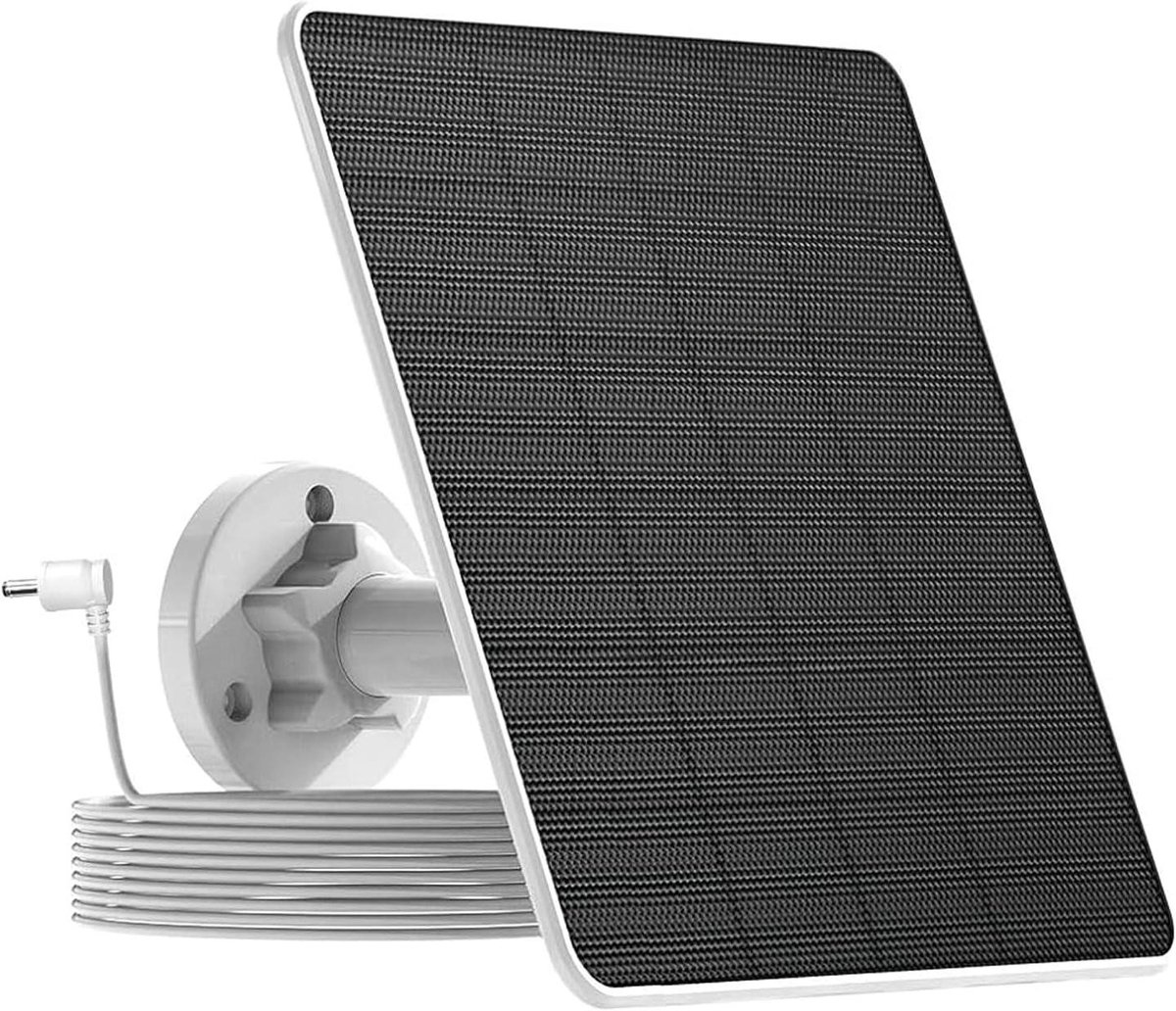 Zonnepaneel Camera - Externe Lader - Continue Stroom - IP65 Waterdicht - 10 Watt - Zwart