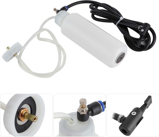 Remontluchter Set - Koppelingsvloeistof Tool - Garage Onderhoud - Luchtaangedreven Systeem - 500 Ml Fles - Zwart — afbeelding 4